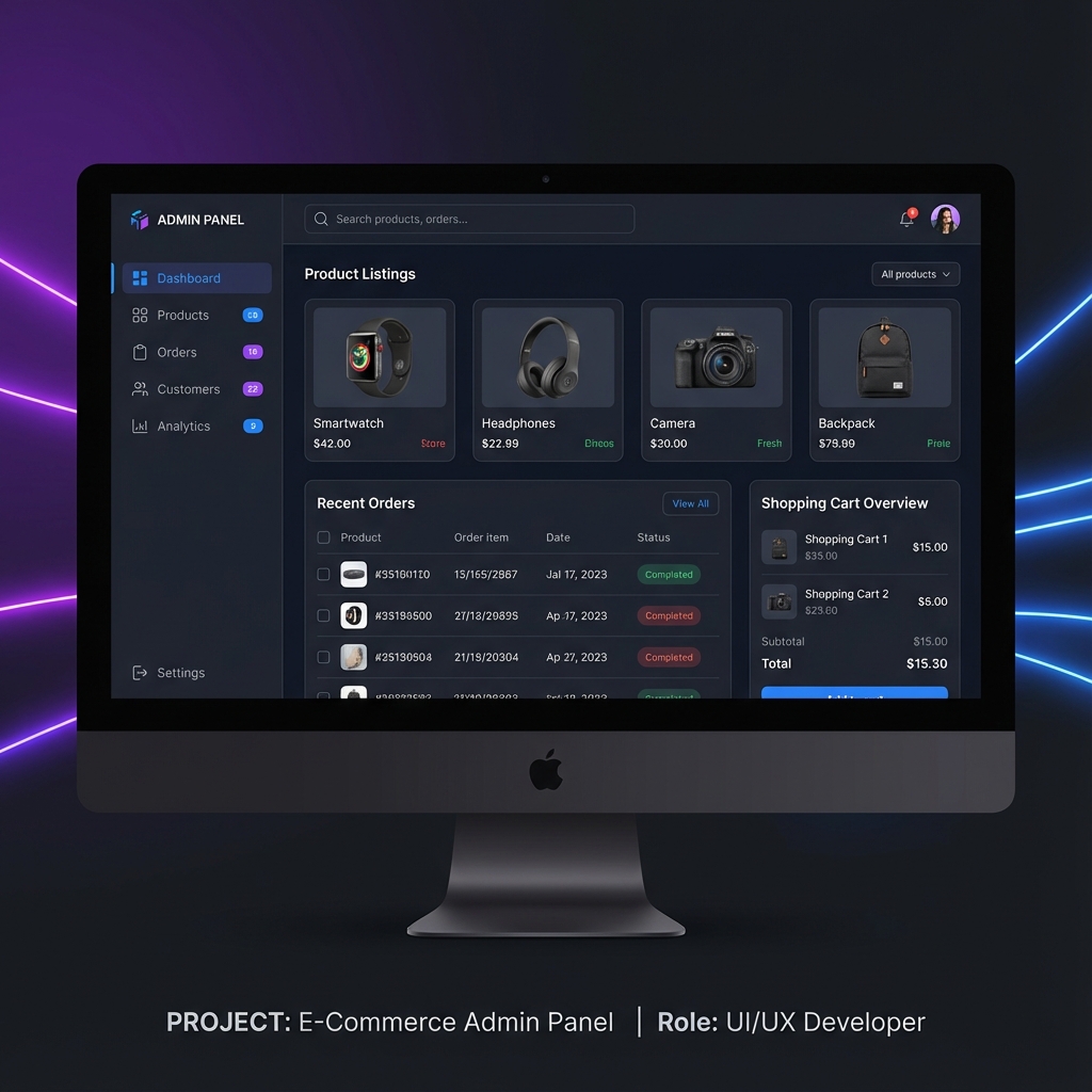 Scaled to 100K+ monthly orders with zero downtime. E-Commerce Platform - Web project by Endlix Solutions